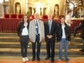I vincitori con l'Ispettore e il preside Liensberger - Sala del Cinquecento - Palazzo Vecchio