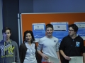 Martin de Giampietro, Jordi Triulzi e Liam Zanettini con la vice preside Maria Luisa Weissensteiner